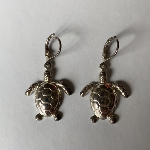 Silver Turtle Necklace and Earring Set - Picture 5 of 7